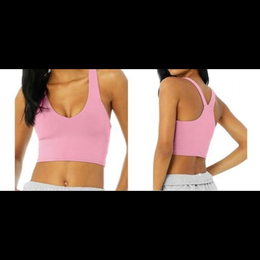 New! Alo Real Tank Bra Parisian Pink - Picture 3 of 3